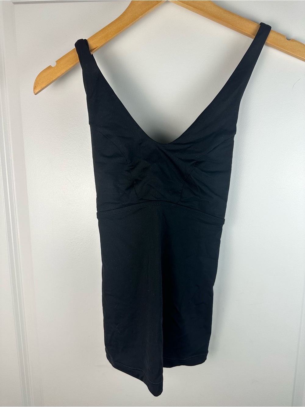Athleta Black V-Neck Swim Tankini with Wide Straps - Picture 3 of 8